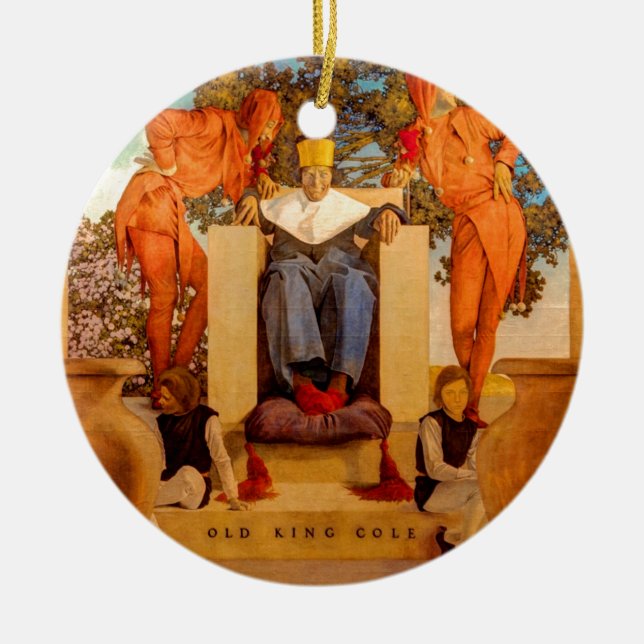 Gammal kungCole Julgransprydnad Keramik (Framsidan)