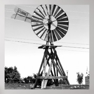 Gammal Kvarn Black White Photography Farmhouse Art Poster