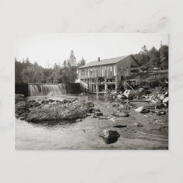 Gammal kvarn i Adirondacks, 1903 Vykort (Framsida)