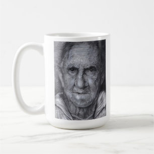 Gammal kvinnakaffemugg kaffemugg