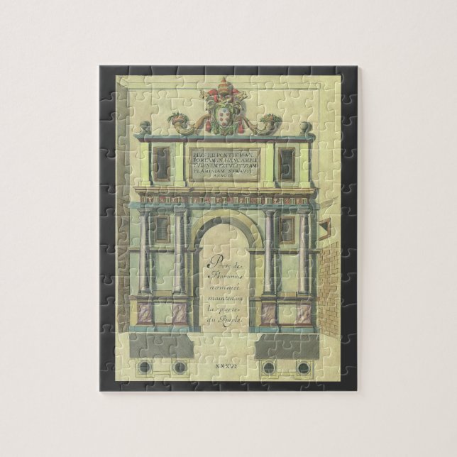 Gammal kyrkdörr Entré Renässansarkitektur Pussel (Vertikal)