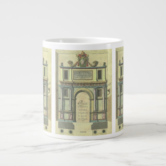 Gammal kyrkdörr Ingång Renässansarkitektur Jumbo Mugg (Framsidan)