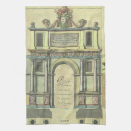 Gammal kyrkdörr Ingång Renässansens arkitektur Kökshandduk