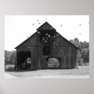 Gammal ladugård poster