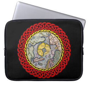 Gammal lägenhetjordkarta - den Celtic designen so Laptop Fodral