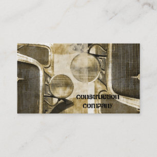 Gammal lantgårdlastbil för bekymrat primitivt visitkort