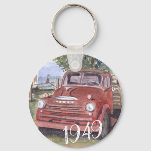 Gammal lastbil Keychain Nyckelring