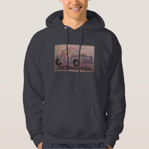 Gammal lastbilsten sweatshirt med luva