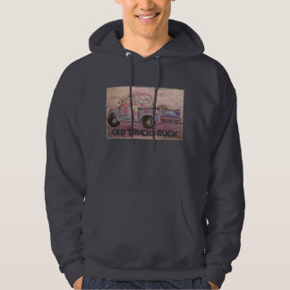 Gammal lastbilsten sweatshirt med luva