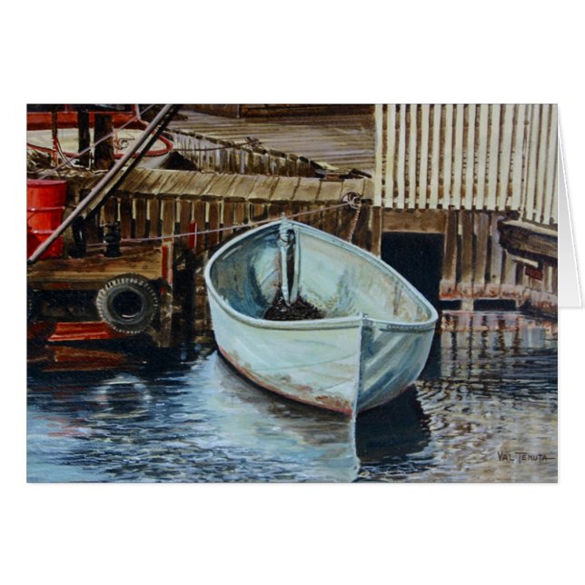 Gammal livbåtsbåt hälsningskort (Framsidan Horizontal)