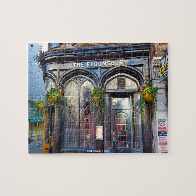 Gammal London Pub Pussel (Horisontell)