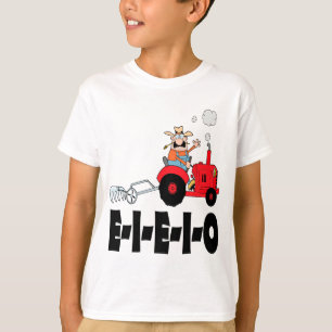 gammal macdonald eieio-tecknad t-shirt