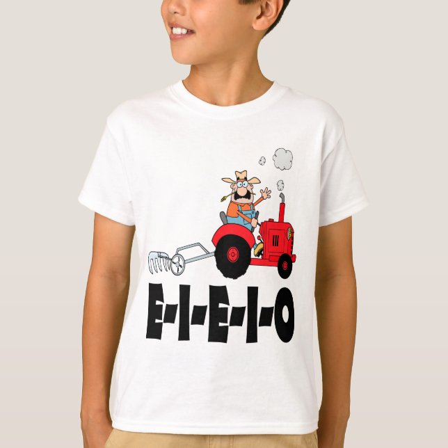 gammal macdonald eieio-tecknad t-shirt (Framsida)