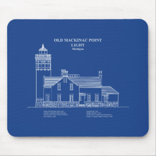 Gammal Mackinac Point Light - Michigan - AD Musmatta