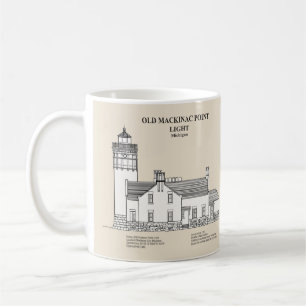 Gammal Mackinac Point Light - Michigan - SBD Kaffemugg