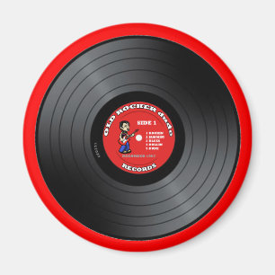 Gammal magnet för rekord för vippaDudevinyl