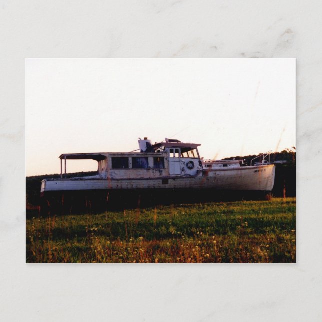 Gammal Maine Fiskebåt Vykort (Framsida)