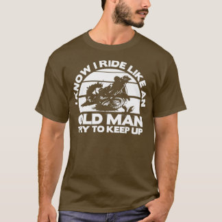 Gammal man Bike Funny Dirtcycle Motocross design T Shirt