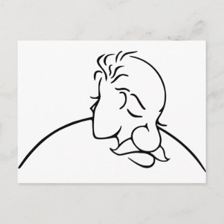 Gammal man eller ung optisk Dam Illusion Vykort