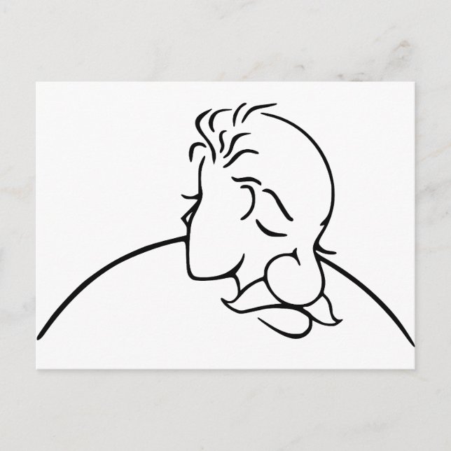 Gammal man eller ung optisk Dam Illusion Vykort (Framsida)