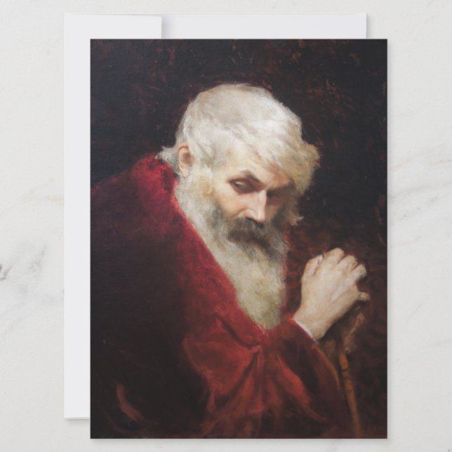 Gammal man i röd rock (Tomte) (Jul) Kort (Framsida)