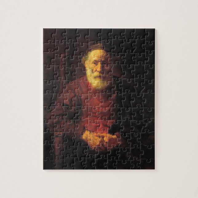 Gammal man i rött - Rembrandt Pussel (Vertikal)