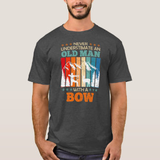 Gammal man med armbågsarkätteri t shirt