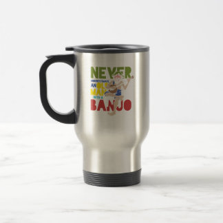 Gammal man med Banjo Land Music Bluegräs Gift Resemugg