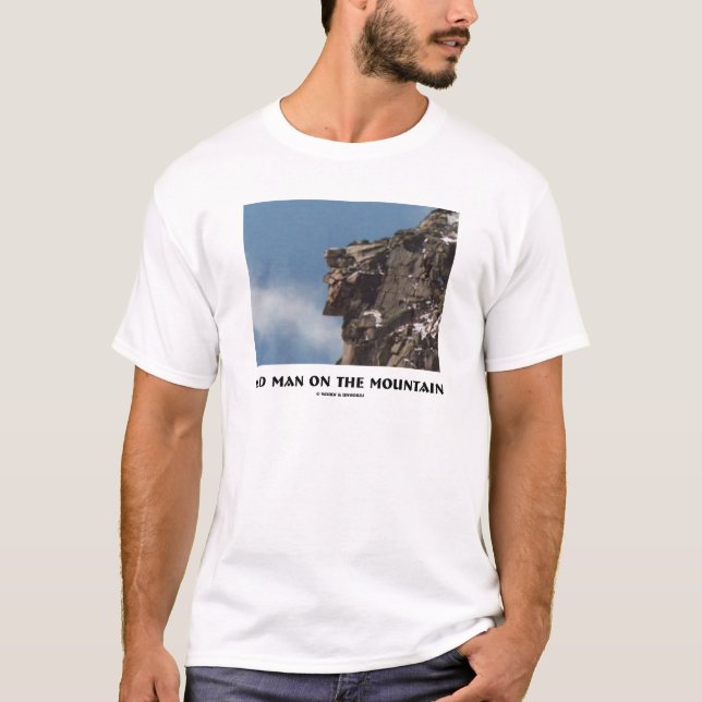 Gammal man på berget (optisk bild) t-shirt (Framsida)