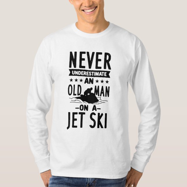 Gammal man på en Jet ski T Shirt (Framsida)