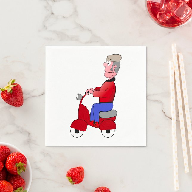 Gammal man på Pappra blöjor Pappersservett (Skapare uppladdad)