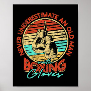 Gammal mans Boxing - Vintage 1 Poster