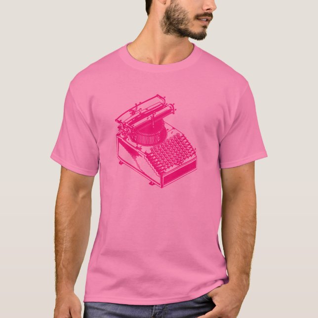 Gammal manuell skrivmaskin t-shirt (Framsida)