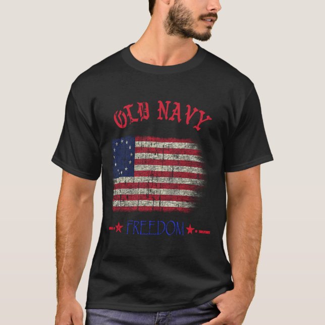 Gammal marin Flagga 2021 - 4 juli T Shirt (Framsida)