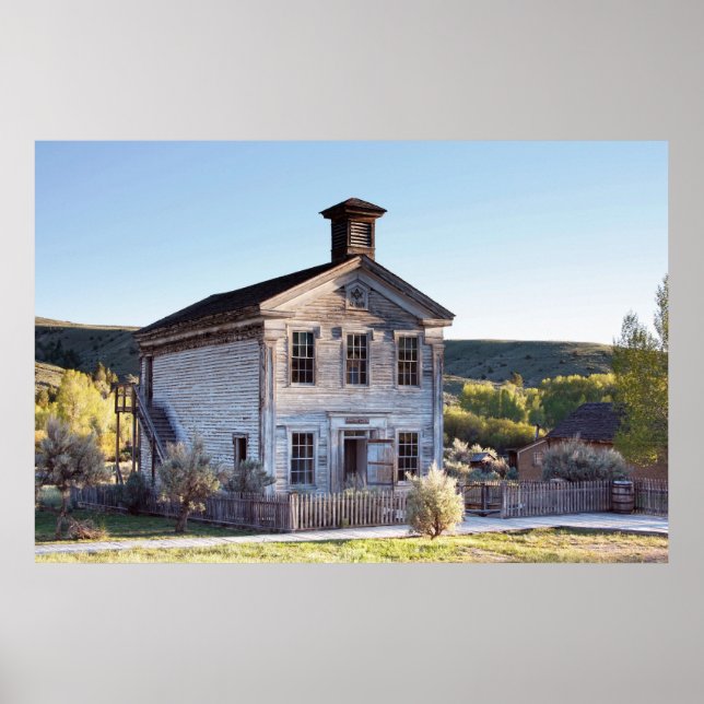 GAMMAL MASONISK LODGE & SHOOLHOUSE POSTER (Framsidan)