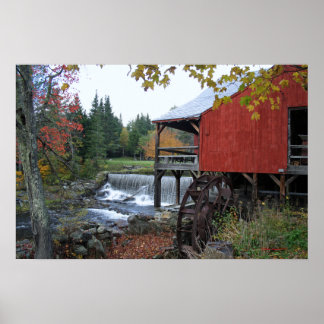 Gammal Mill Vermont Poster och skriver ut
