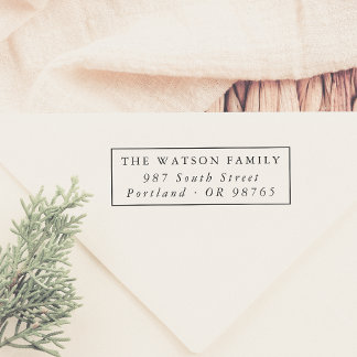 Gammal minsta rektangulära Returadressen Ram Självfärgande Stämpel