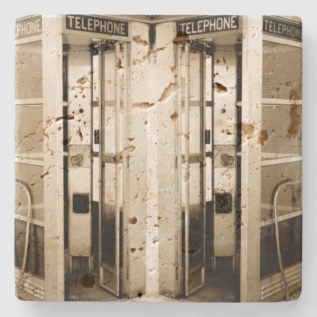 Gammal Mobil Booth Underlägg Sten (Framsidan)