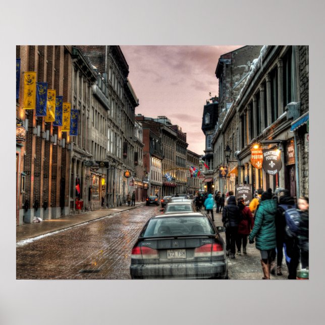 Gammal montreal Street Scene Poster (Framsidan)