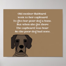 Gammal Mor Hubbard rhyme söt hund på