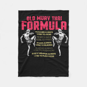 Gammal Muay Thai Formel Kickboxning Thailändsk Box Fleecefilt