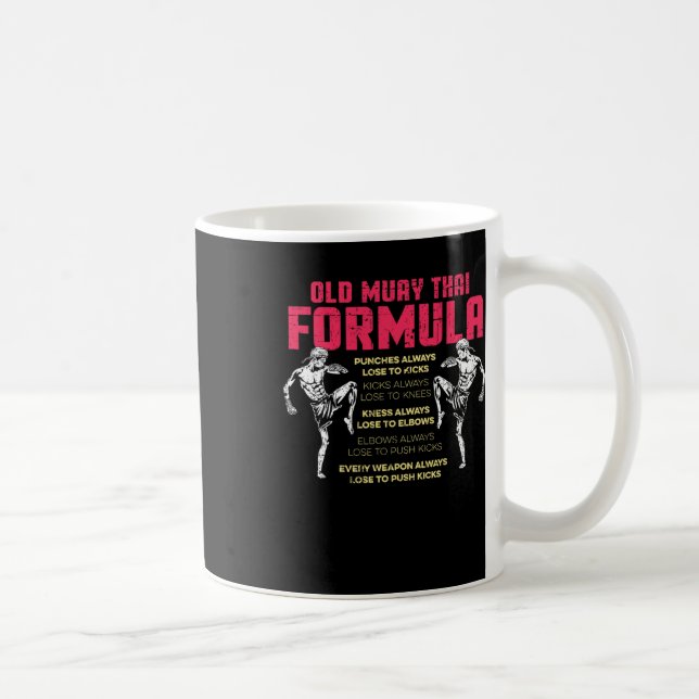 Gammal Muay Thai Formel Kickboxning Thailändsk Box Kaffemugg (Höger)