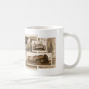 Gammal mugg för tidmätaretågCollage 11oz