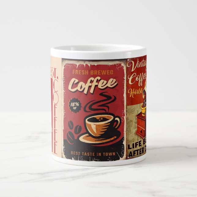 Gammal ☕️ mugg med fördelaktig utsikt jumbo mugg (Framsidan)