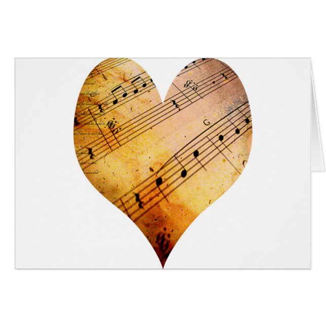 gammal musik hälsningskort (Framsidan Horizontal)