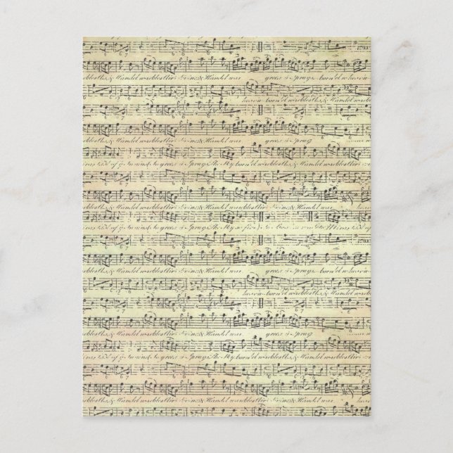 gammal musik vykort (Framsida)