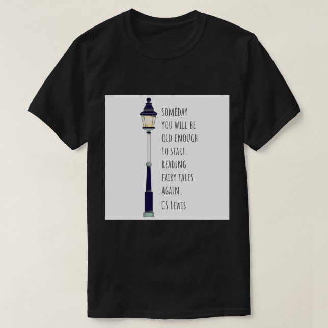 Gammal nog för Fairy Tales CS Lewis Greeting Card T Shirt (Design framsida)