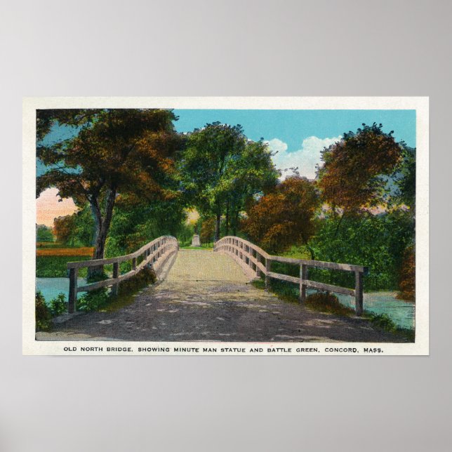 Gammal nordbrygga, Minute Man-staty nr 2 Poster (Framsidan)