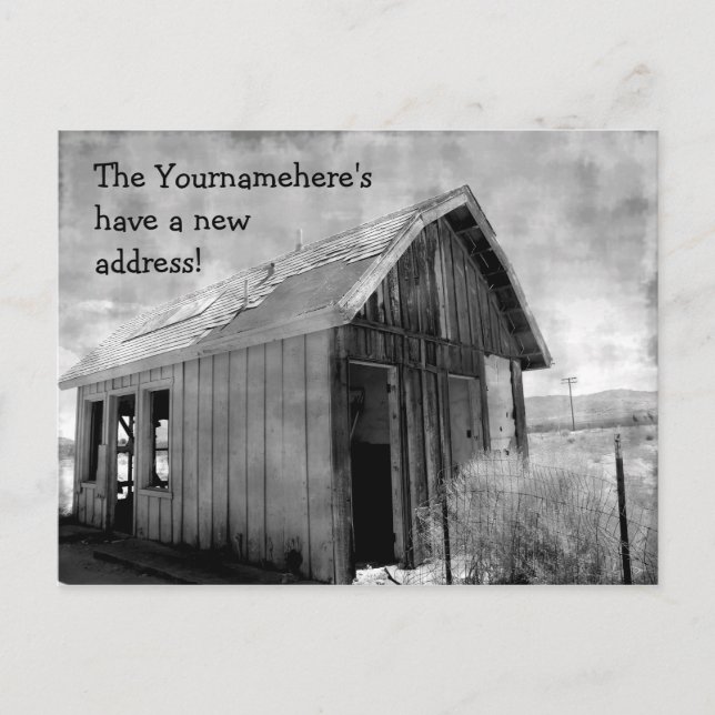 Gammal ny adress Shack Meddelande Vykort (Framsida)