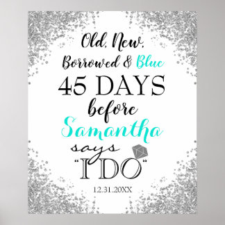 Gammal ny lånad och blå poster